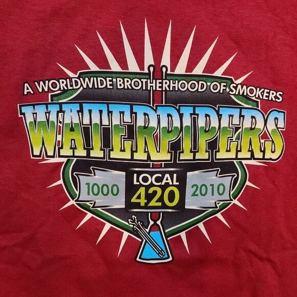 NWT Waterpipers Men's Red Short Sleeve Tee - Picture 2 of 4